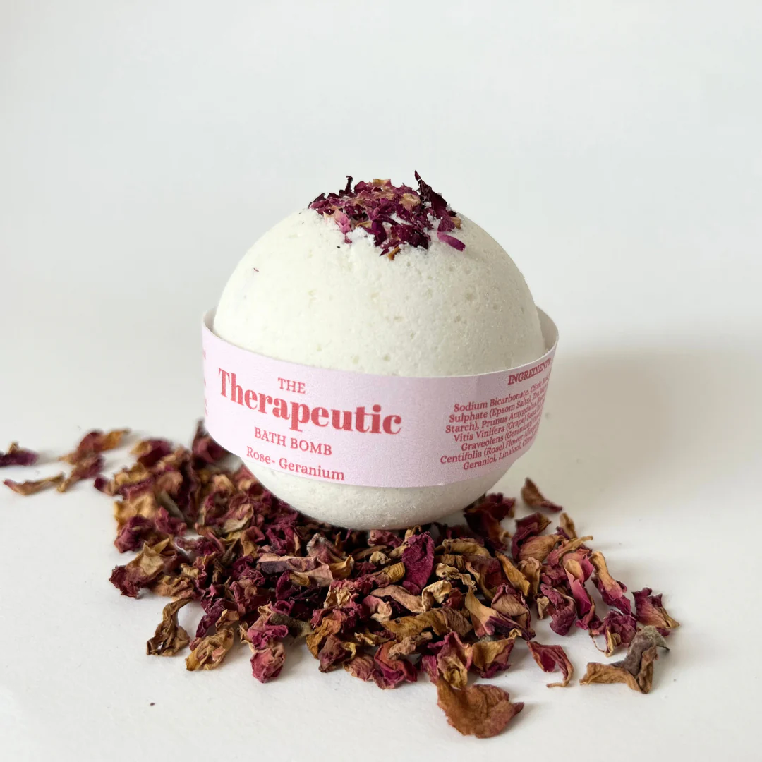 Botanical Bath Bomb: Therapeutic - Rose Geranium - Image 4