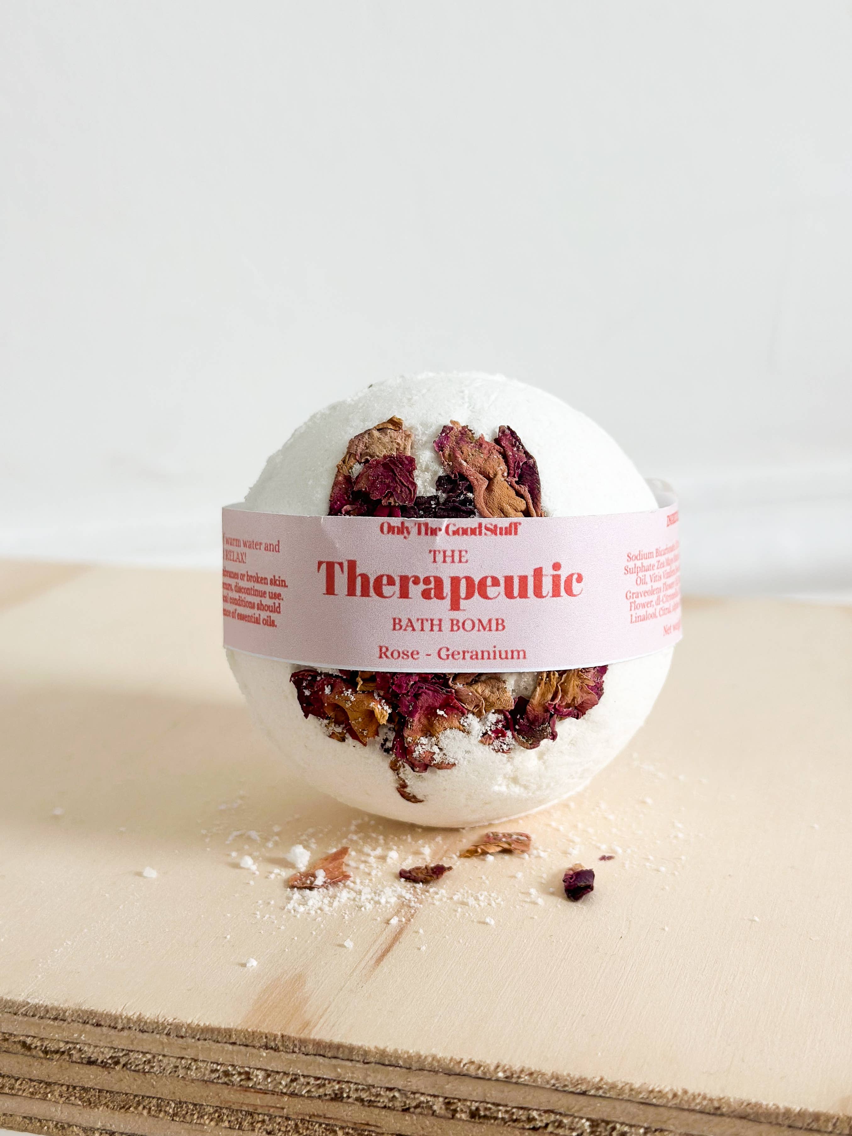 Botanical Bath Bomb: Therapeutic - Rose Geranium - Image 5