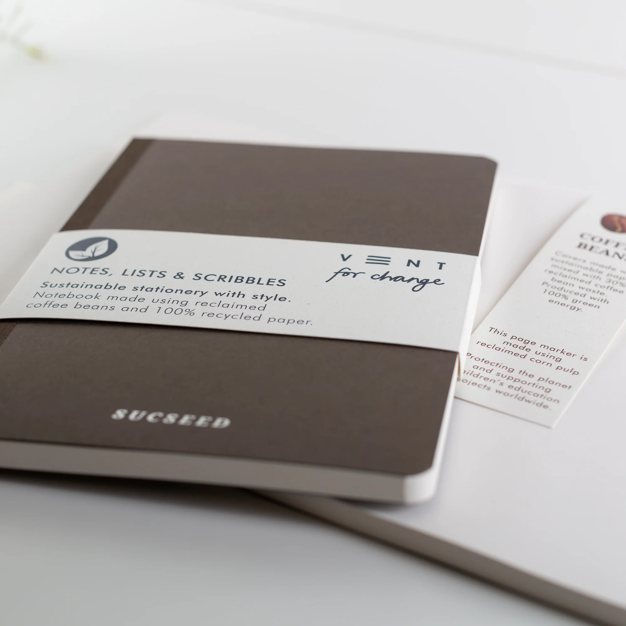 VENT for Change SUCSEED Recycled A5 Notebooks with Reclaimed Coffee Beans - Image 4