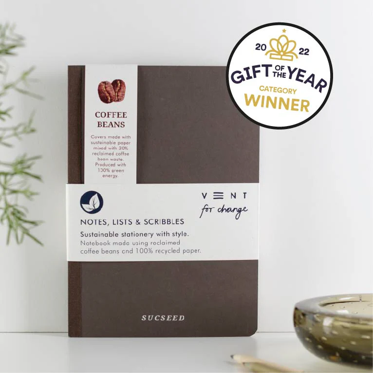 VENT for Change SUCSEED Recycled A5 Notebooks with Reclaimed Coffee Beans - Image 7
