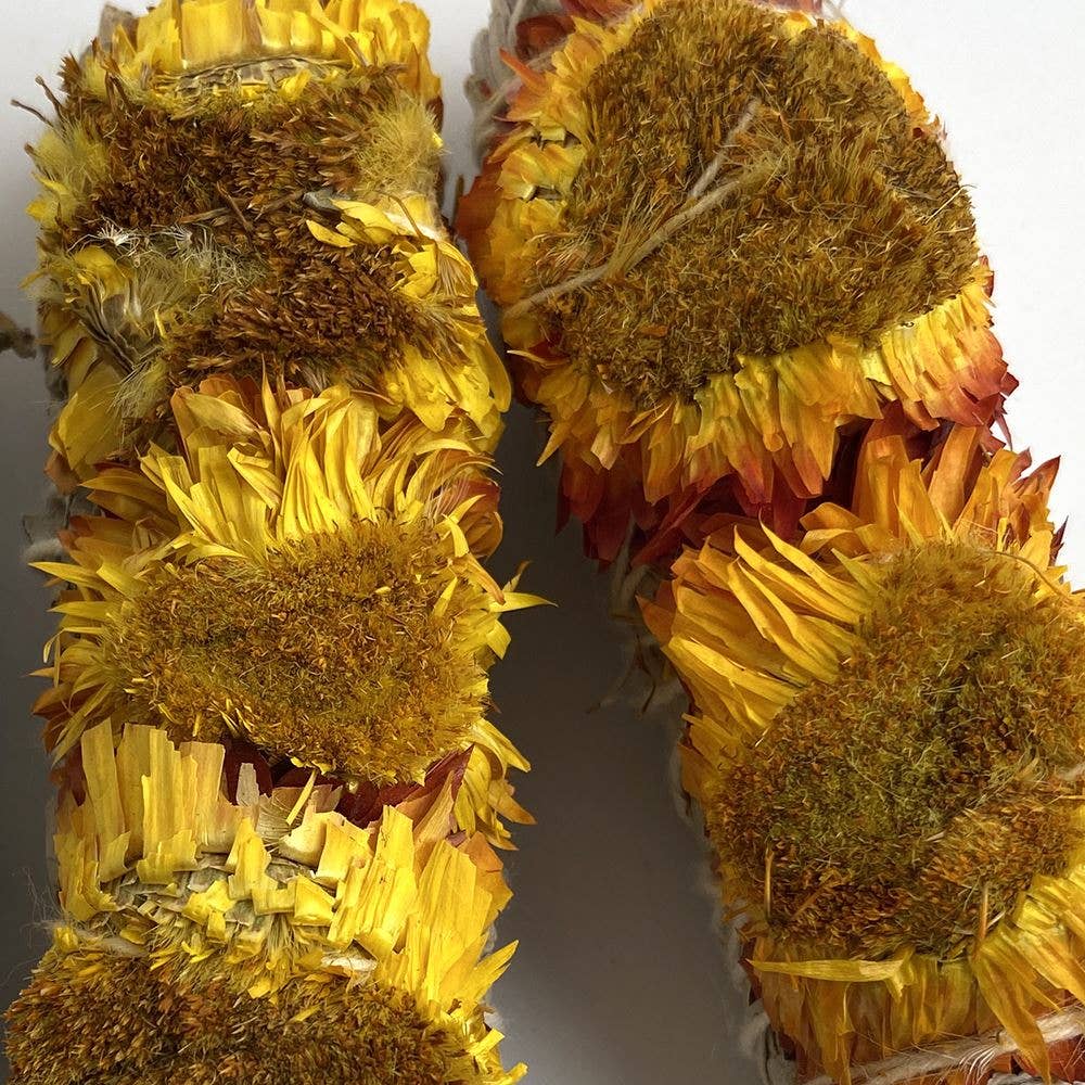 Yellow Sunflower & White Sage Smudge Stick - Image 3