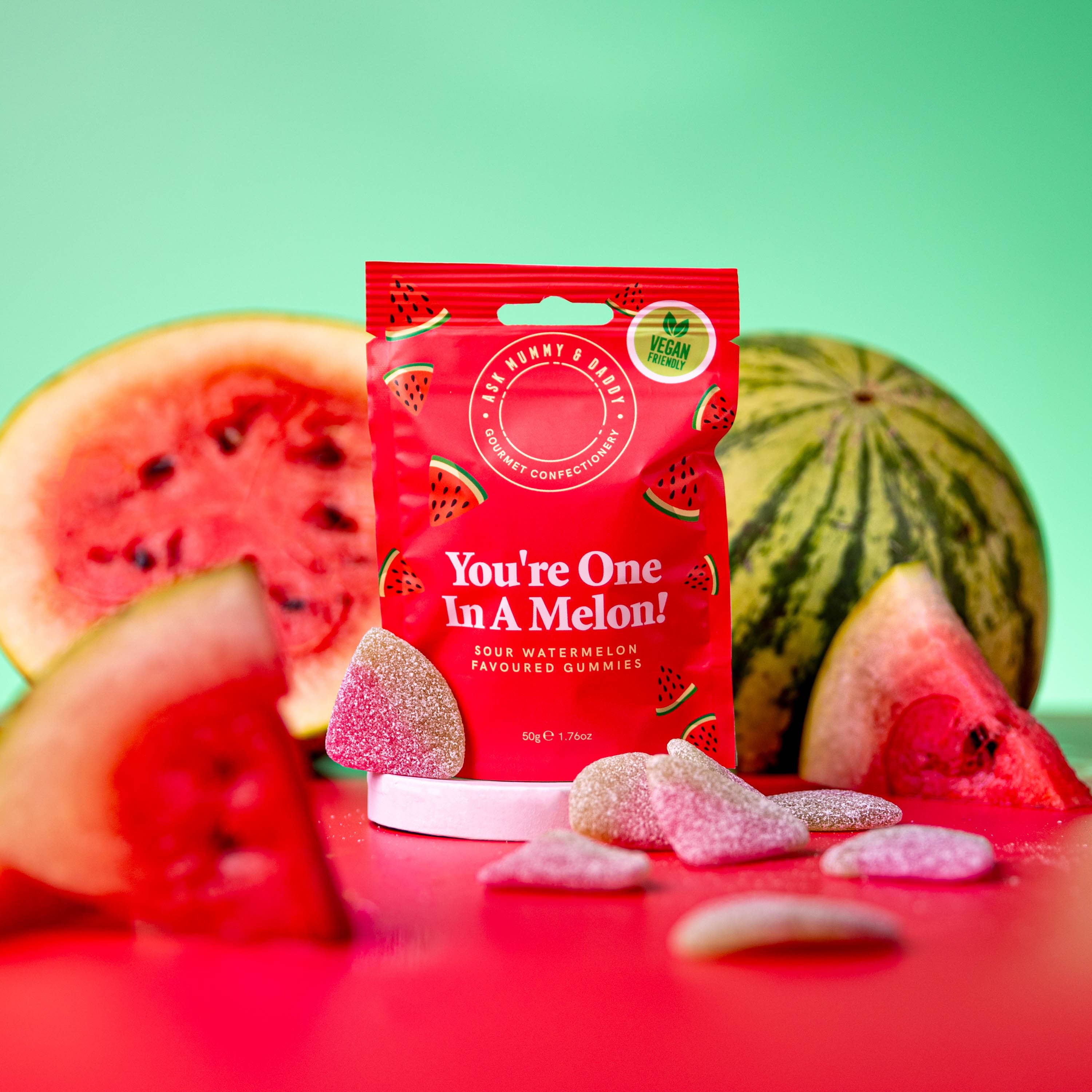 You're One In A Melon Sour Watermelon Gummies